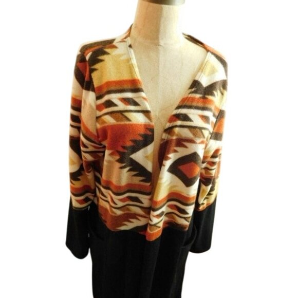 Voll Size 2X Plus Size Boho Longer STRETCH Knit Cardigan Top NEW Boutique - Picture 3 of 3